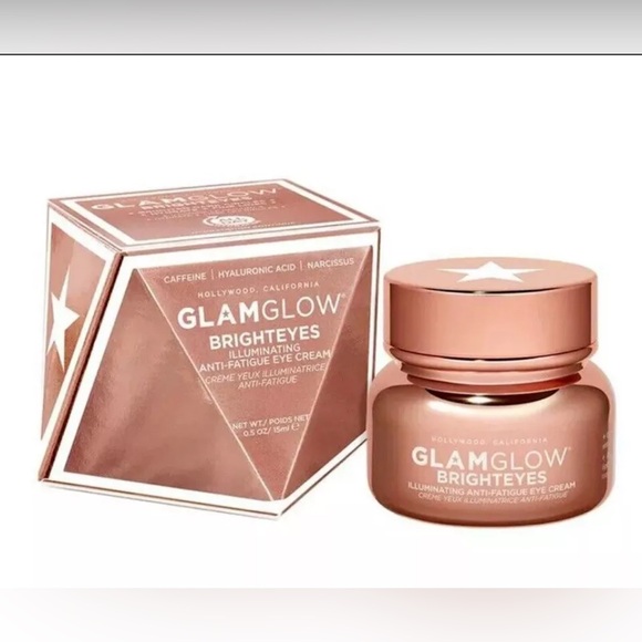 GlamGlow BrightEyes Illuminating Anti-Fatigue Eye Cream Factory Sealed .5oz Full - Picture 4 of 5